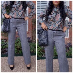 Banana Republic Gray Checkered Women's Trousers- Vault